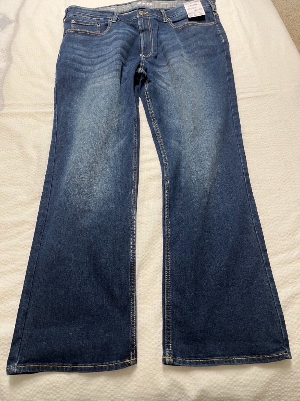 Sonoma Men's Goods for Life Denim Jeans Flexwear 42X32 Rinse wash